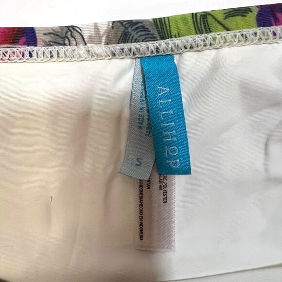 Anthropologie Allihop Seamed High-Waisted Floral Swim Bottoms S Beach Summer - Picture 4 of 8